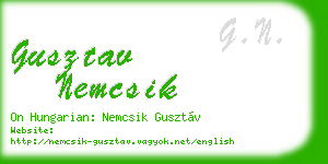 gusztav nemcsik business card